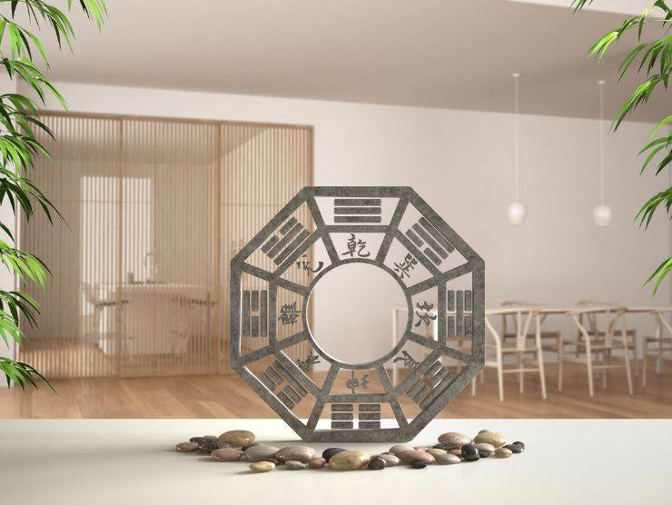 simbolo del feng shui sistemato in casa