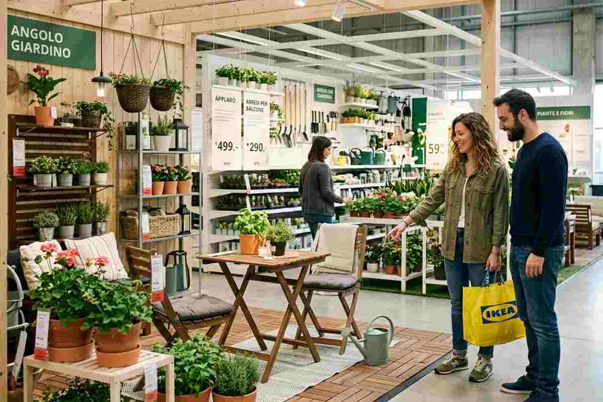 coppia che fa la spesa da Ikea