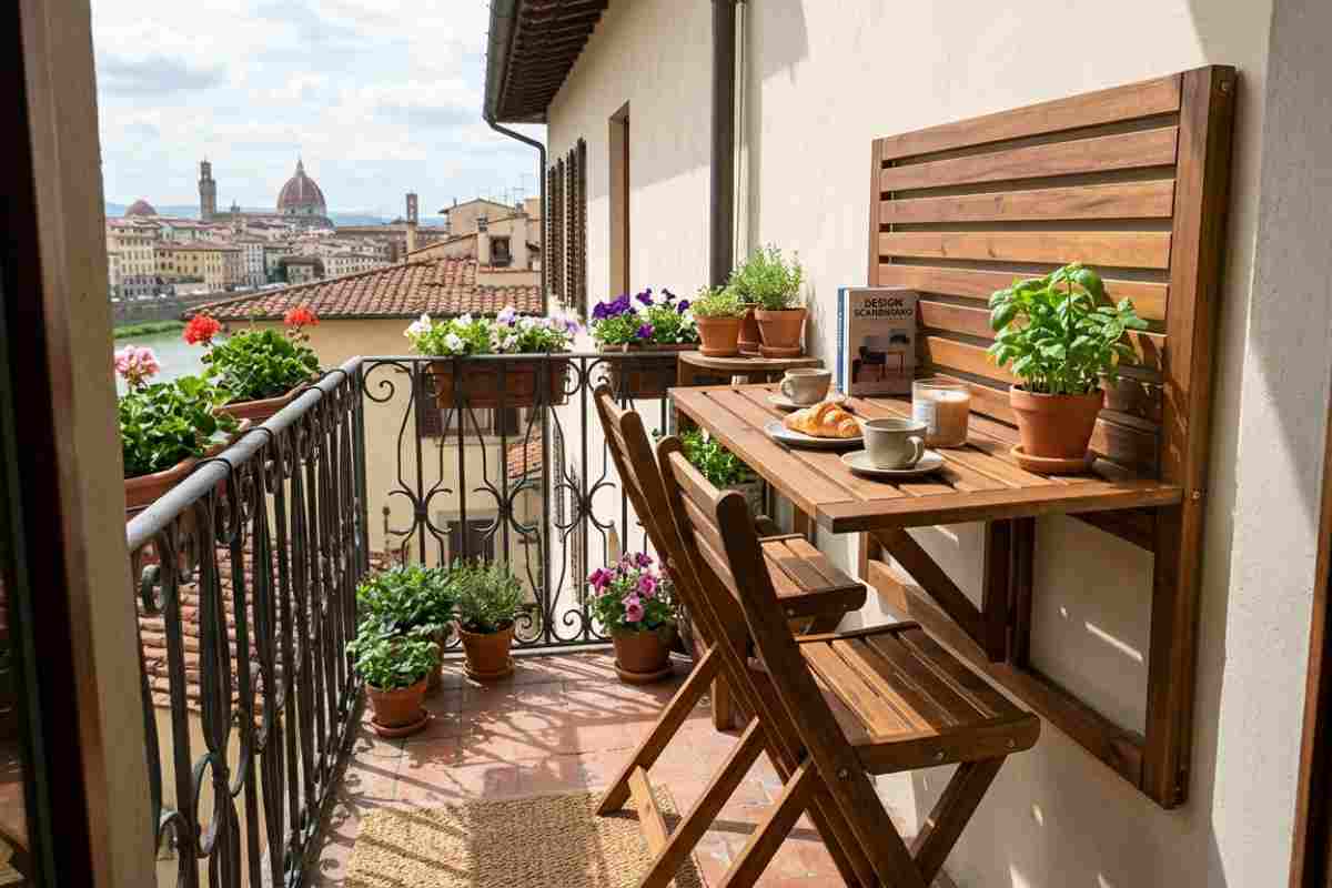balcone minuscolo ma ben arredato